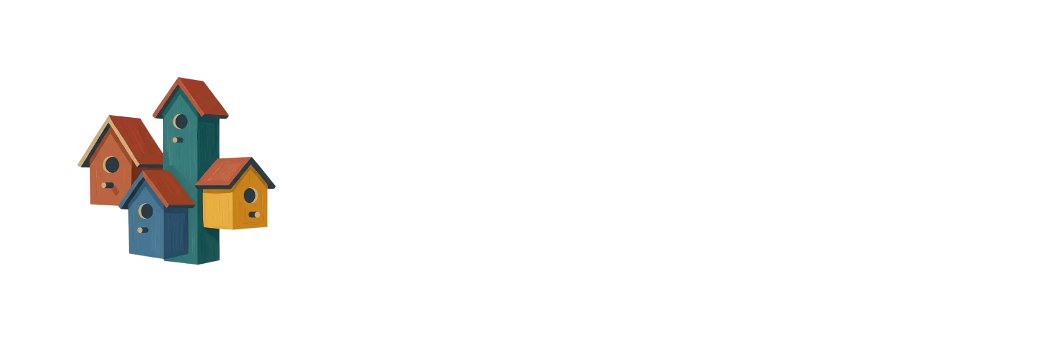 Painted Perches logo: Horizontal · on dark